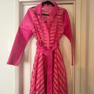 Elegant Pink Striped Dress